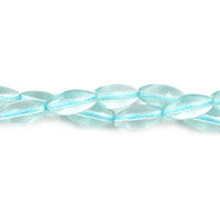 Aqua Quartz Glass Beads - Rice - 6x12mm - 16-inch - unbranded beads for jewelry making