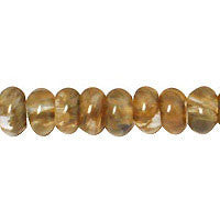 Coffee Quartz Glass Beads - Rondelle - 6x10mm - 16-inch - unbranded beads for jewelry making