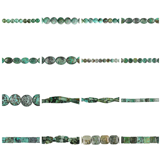 african-turquoise-gemstone-beads - enlarged variation overview