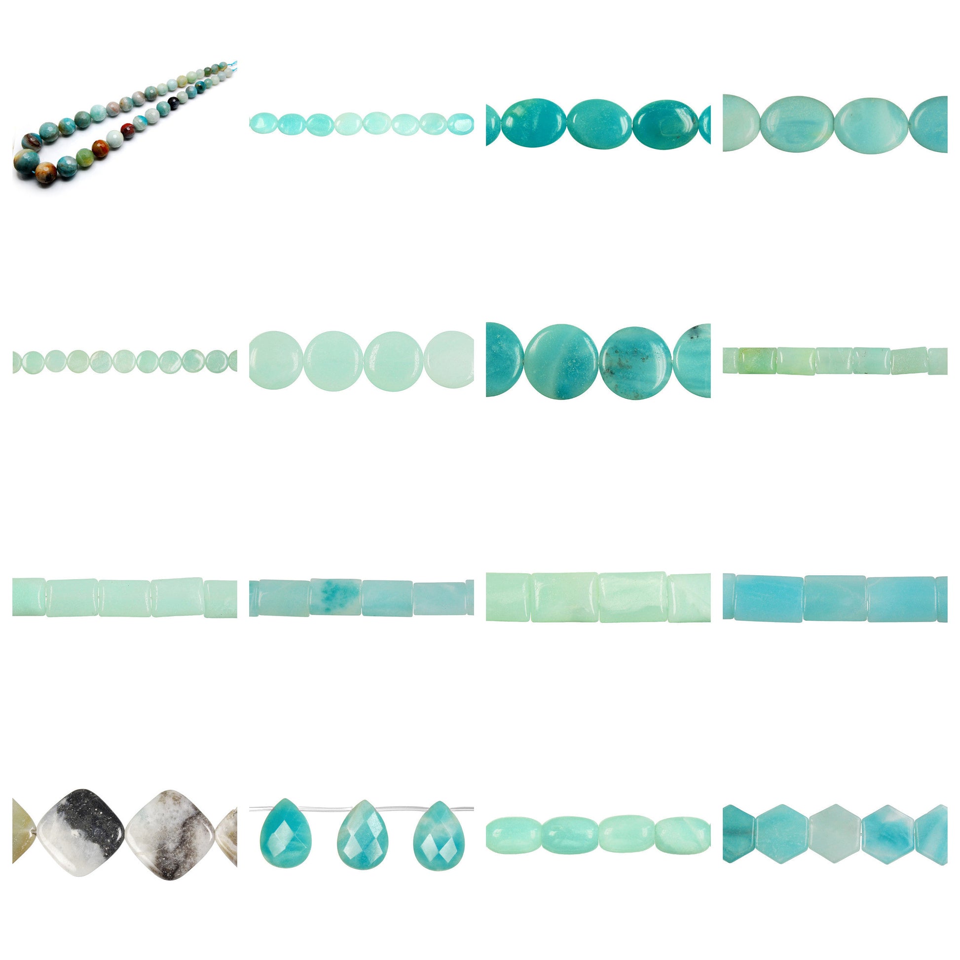 amazonite-gemstone-beads - enlarged variation overview
