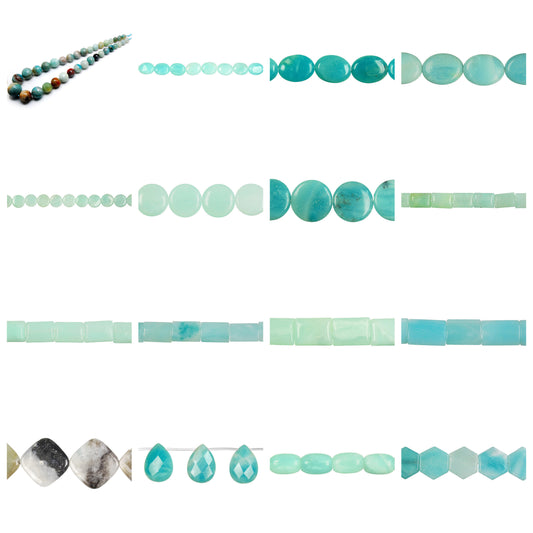 amazonite-gemstone-beads - enlarged variation overview