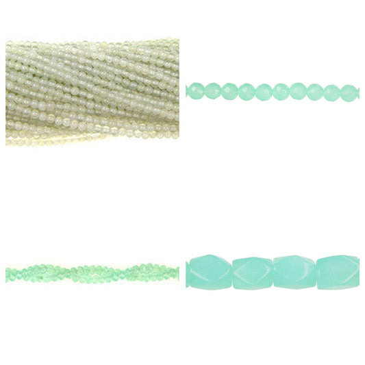 amazonite-quartz-glass-beads - enlarged variation overview