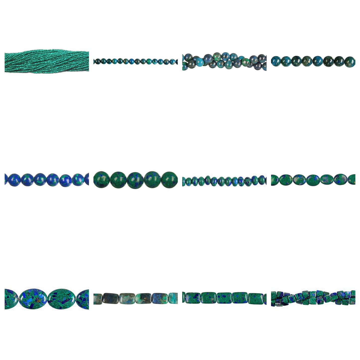 azurite-and-malachite-gemstone-beads - enlarged variation overview