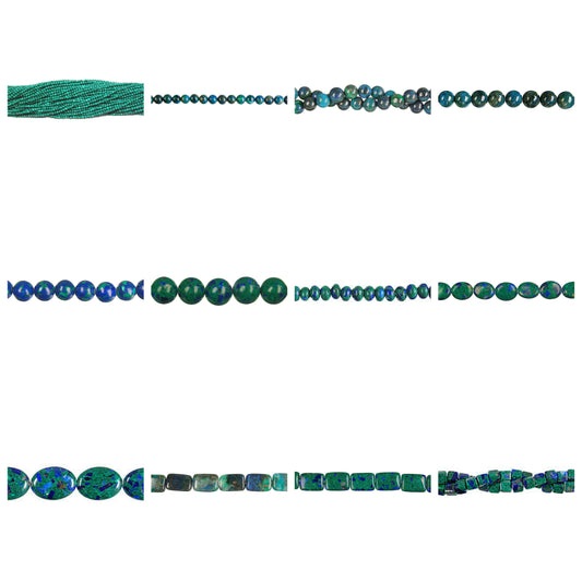 azurite-and-malachite-gemstone-beads - enlarged variation overview