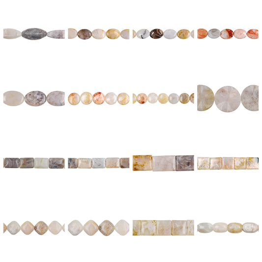 bamboo-leaf-agate-gemstone-beads - enlarged variation overview