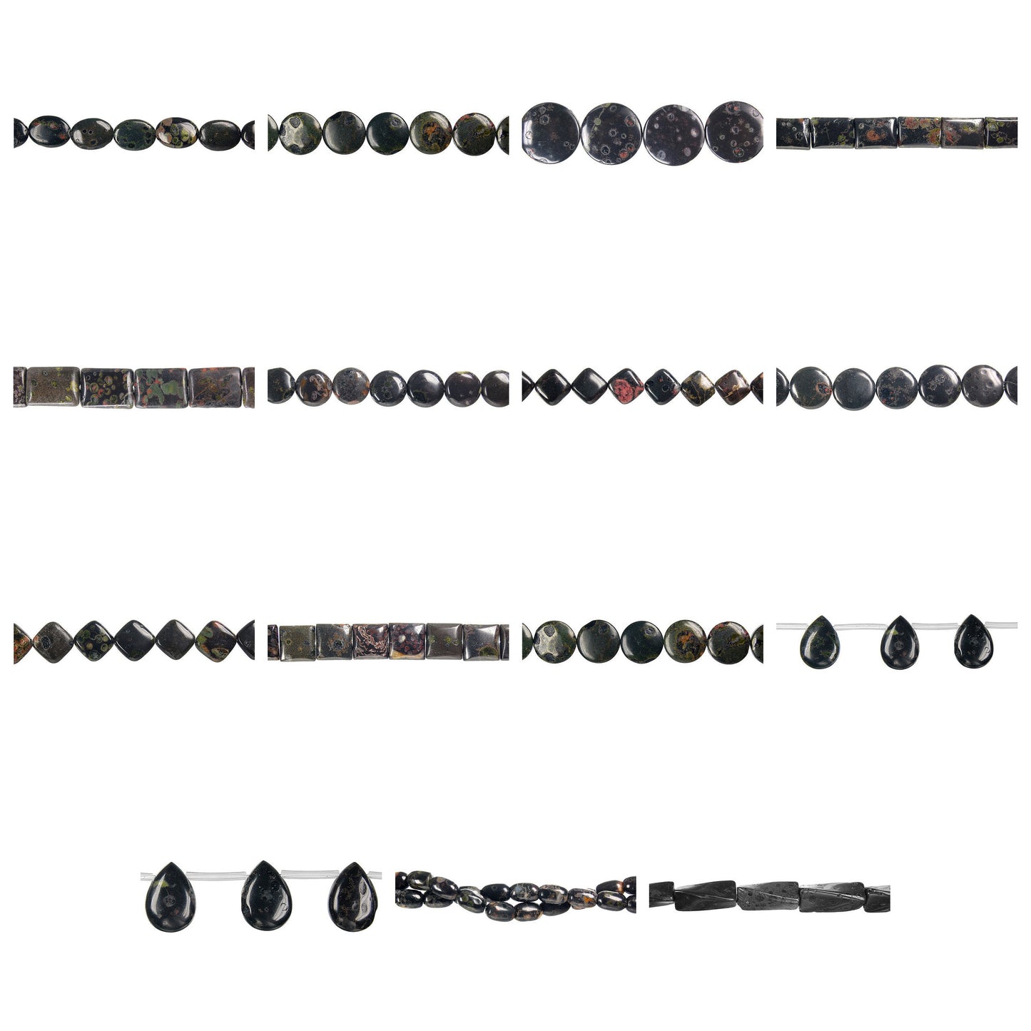 black-leopardskin-jasper-gemstone-beads - enlarged variation overview