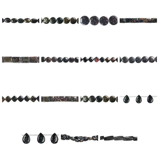 black-leopardskin-jasper-gemstone-beads - enlarged variation overview