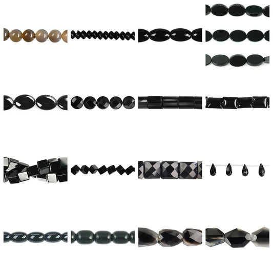 black-onyx-gemstone-beads - enlarged variation overview