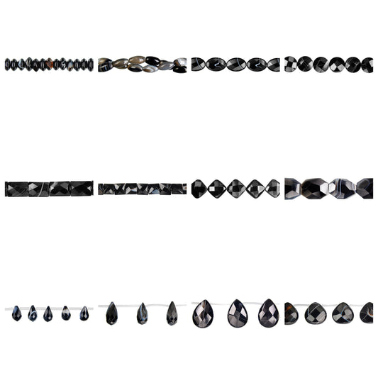 black-sardonyx-gemstone-beads - enlarged variation overview