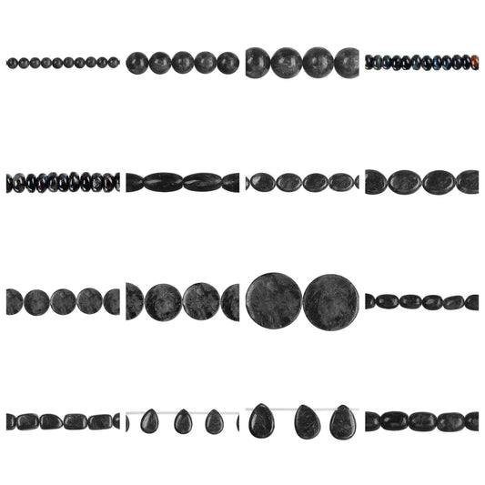blue-flash-labradorite-gemstone-beads - enlarged variation overview