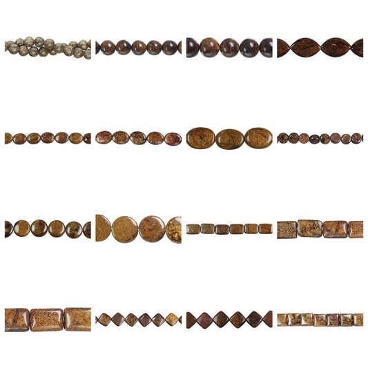 bronzite-gemstone-beads - enlarged variation overview