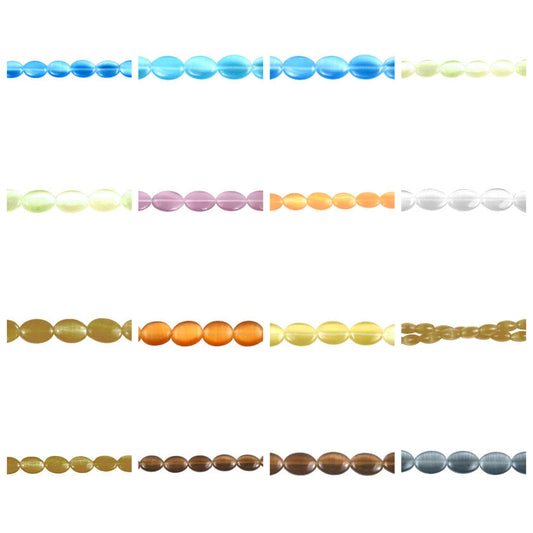 cat-eye-fiber-optic-glass-oval-beads - enlarged variation overview