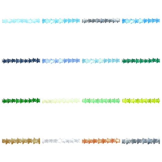 cat-eye-fiber-optic-glass-star-beads - enlarged variation overview
