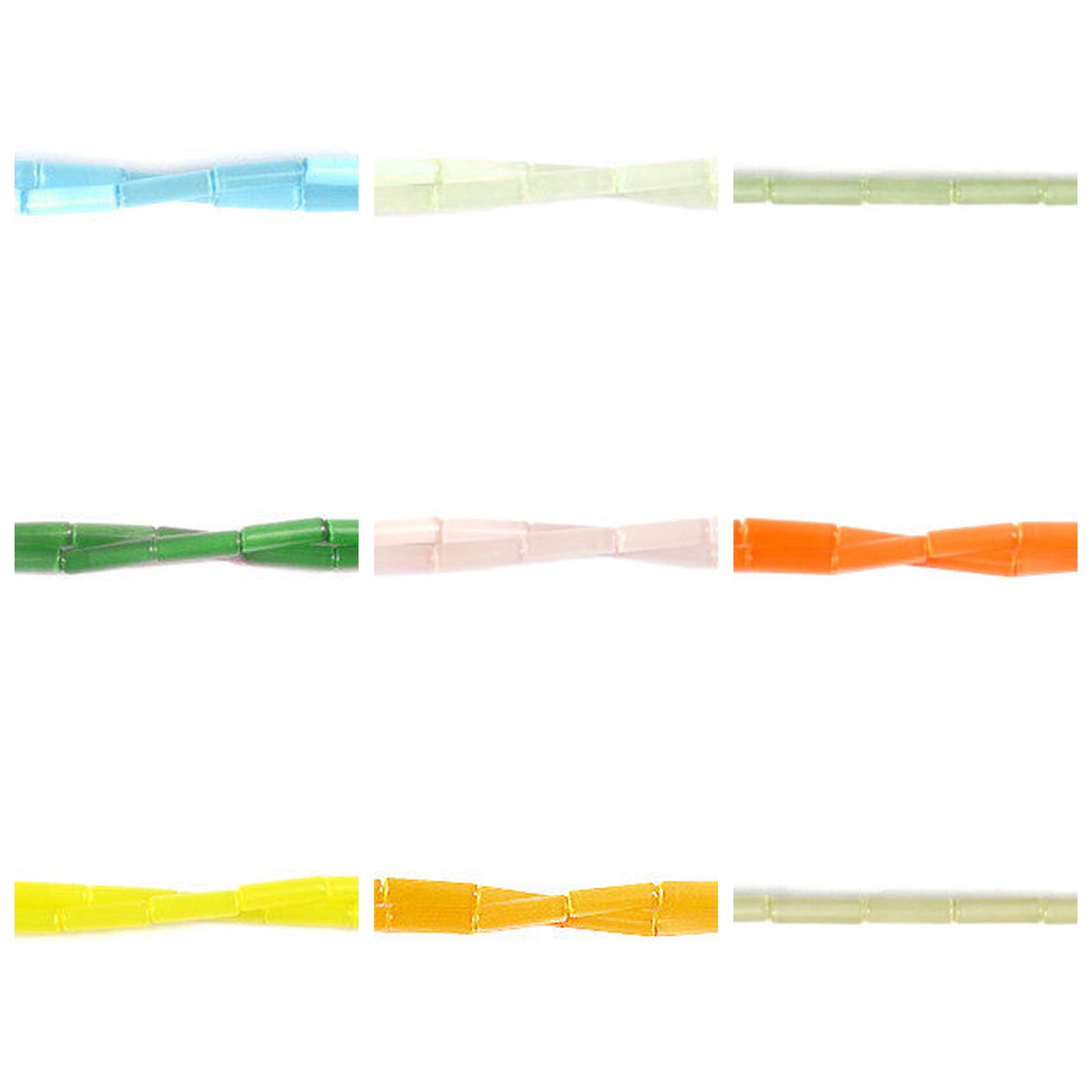 cat-eye-fiber-optic-glass-tube-beads - enlarged variation overview