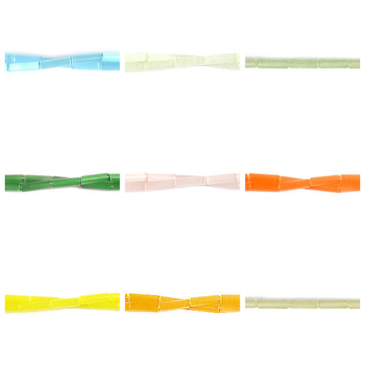 cat-eye-fiber-optic-glass-tube-beads - enlarged variation overview