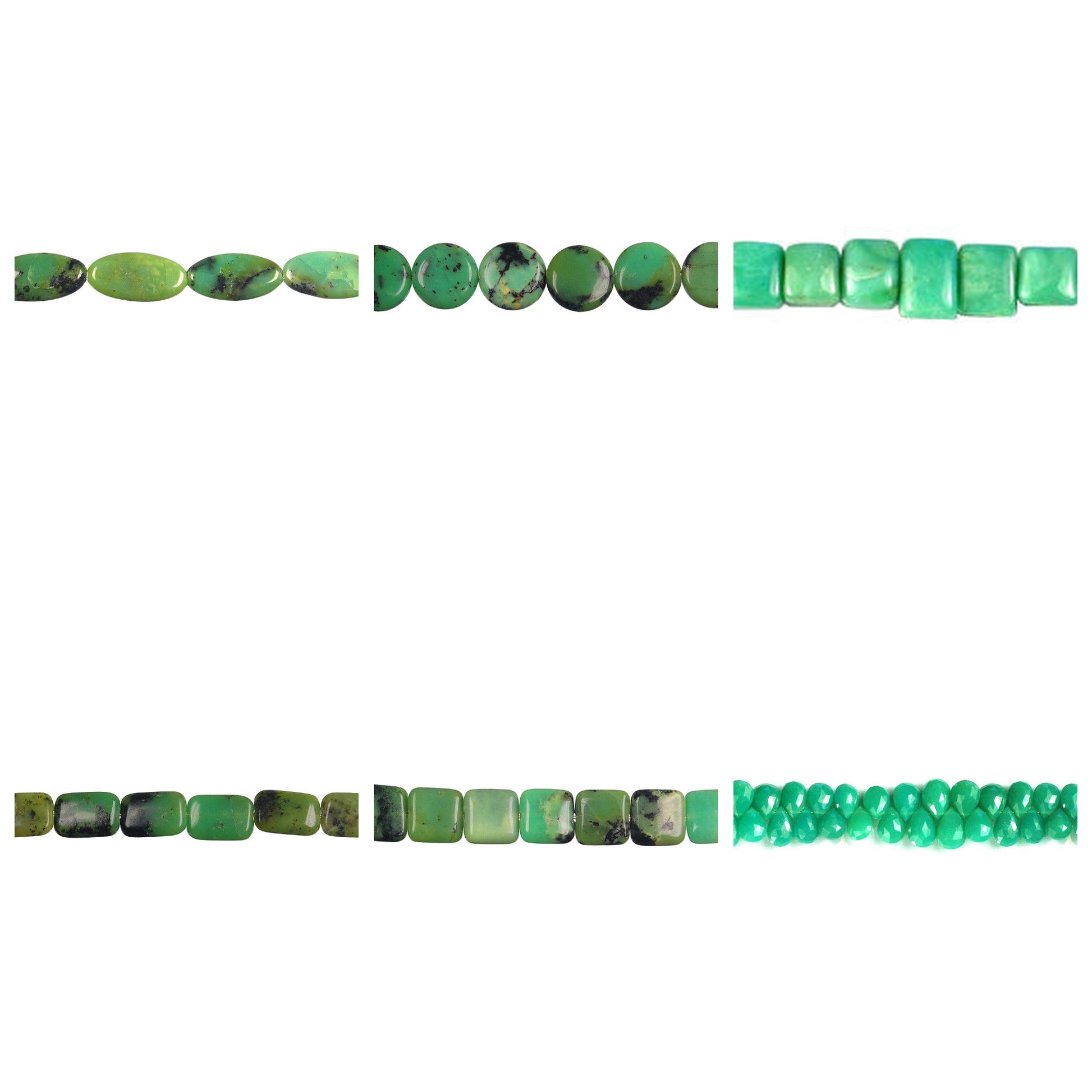 chrysoprase-gemstone-beads - enlarged variation overview