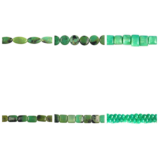 chrysoprase-gemstone-beads - enlarged variation overview