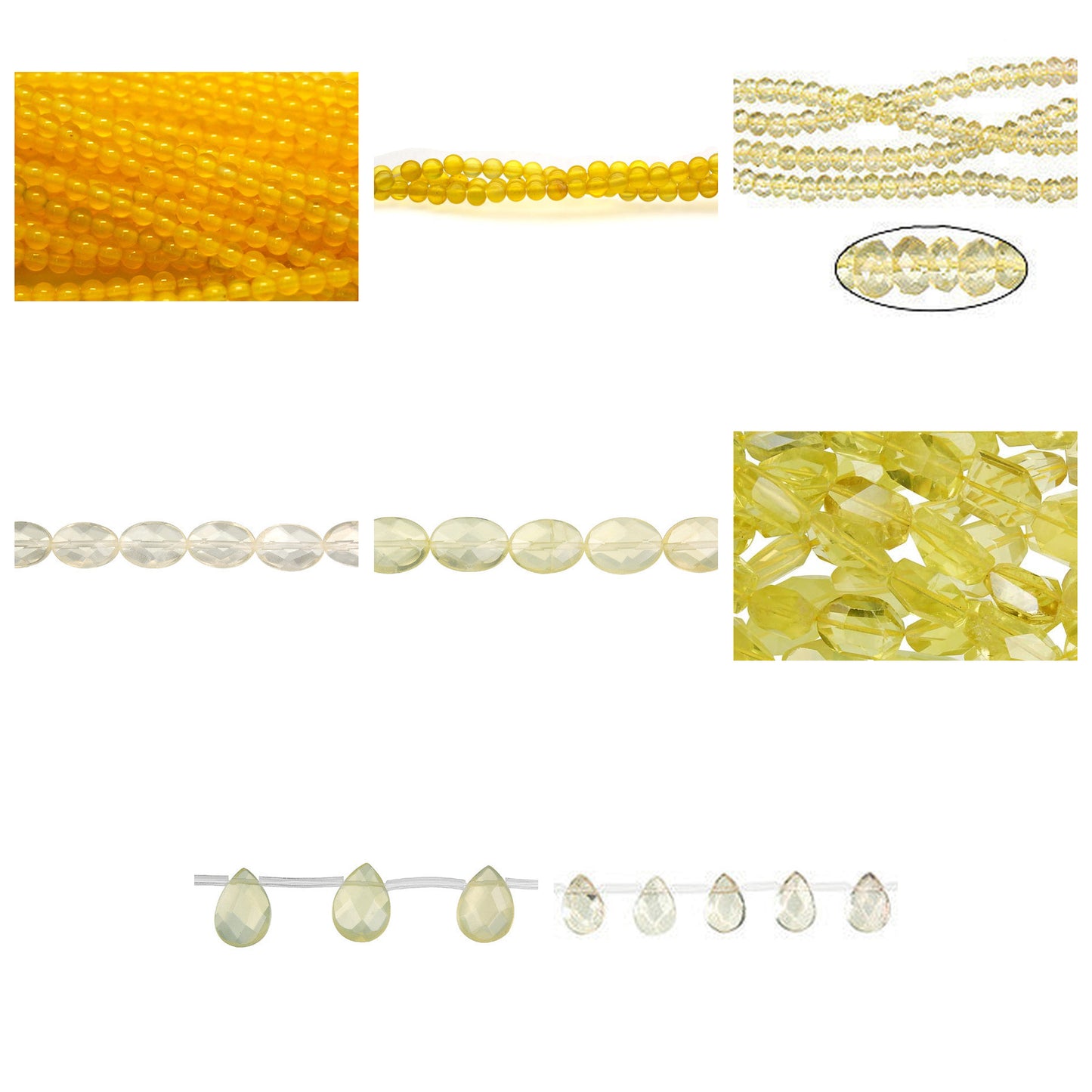citrine-gemstone-beads - enlarged variation overview