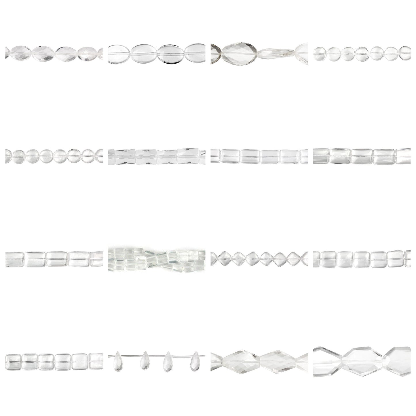 clear-quartz-gemstone-beads - enlarged variation overview