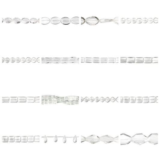 clear-quartz-gemstone-beads - enlarged variation overview