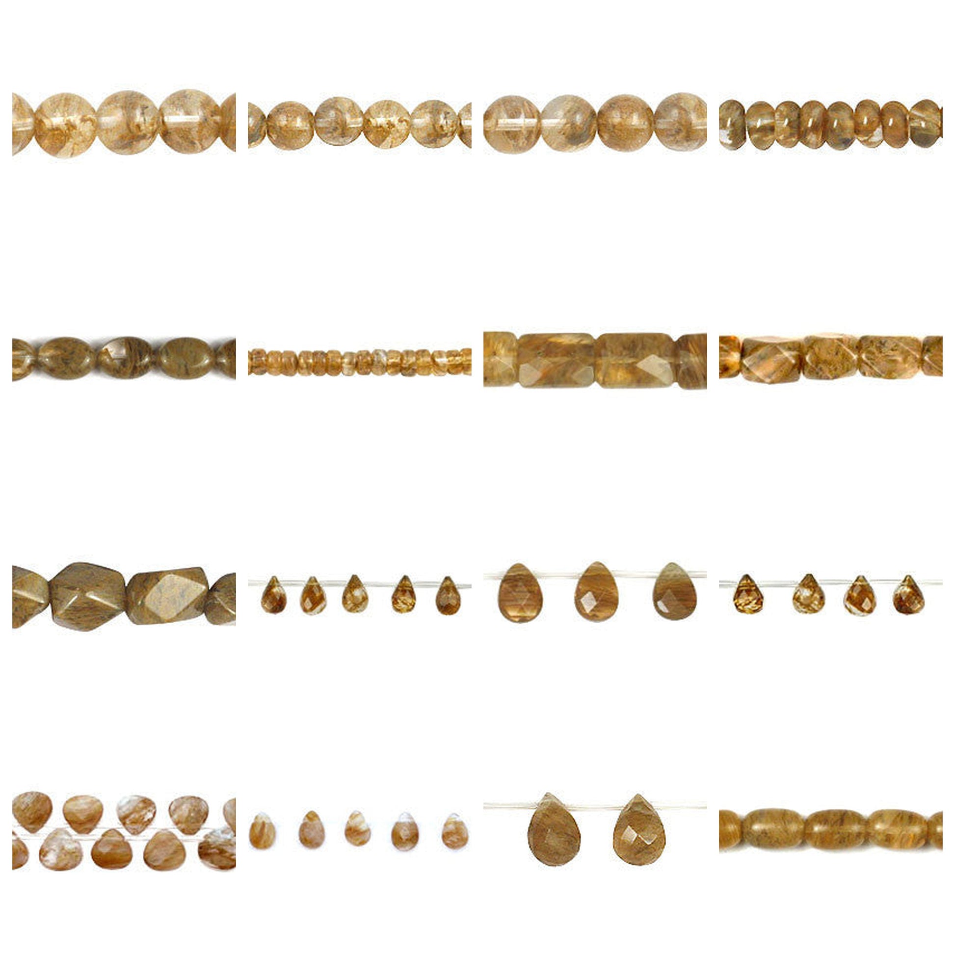 coffee-quartz-glass-beads - enlarged variation overview
