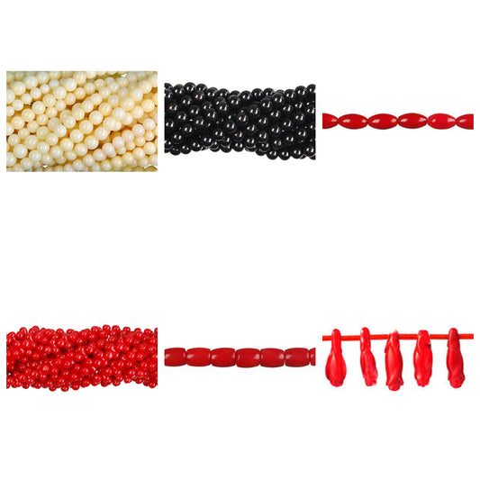 coral-gemstone-beads - enlarged variation overview