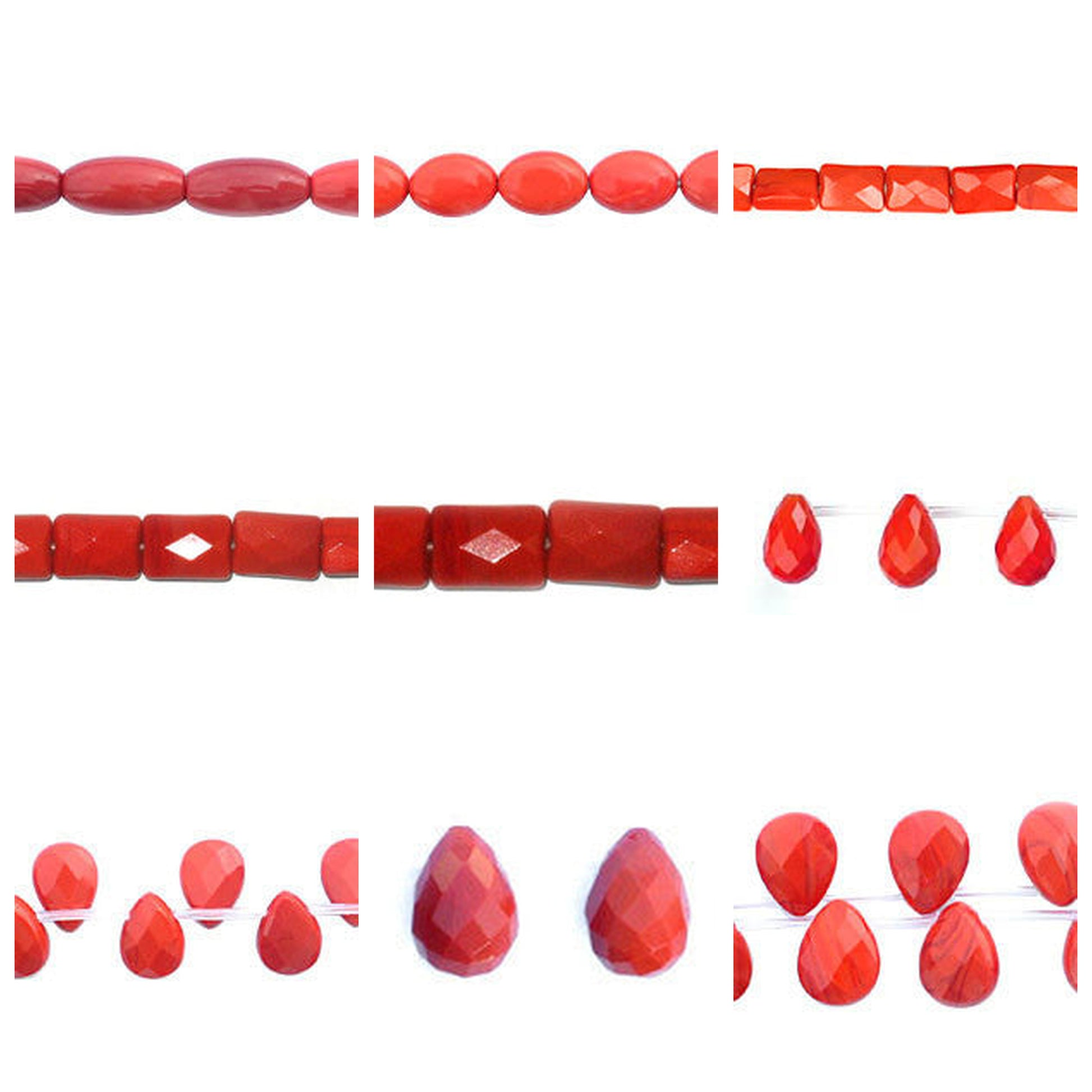 coral-quartz-glass-beads - enlarged variation overview