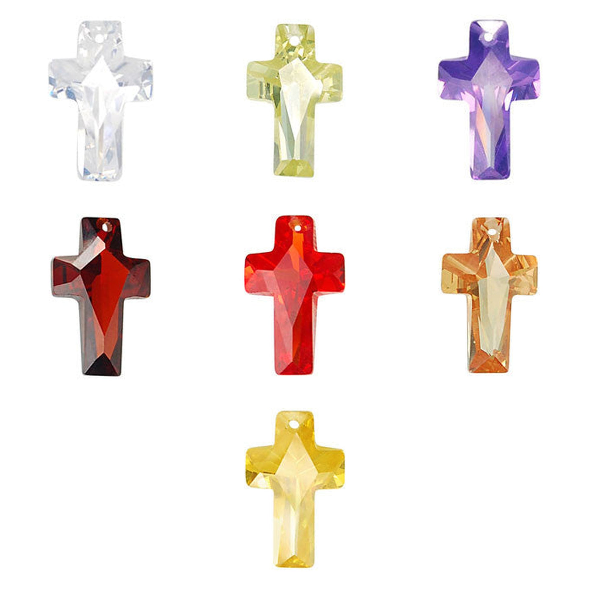cubic-zirconia-cross-pendants - enlarged variation overview