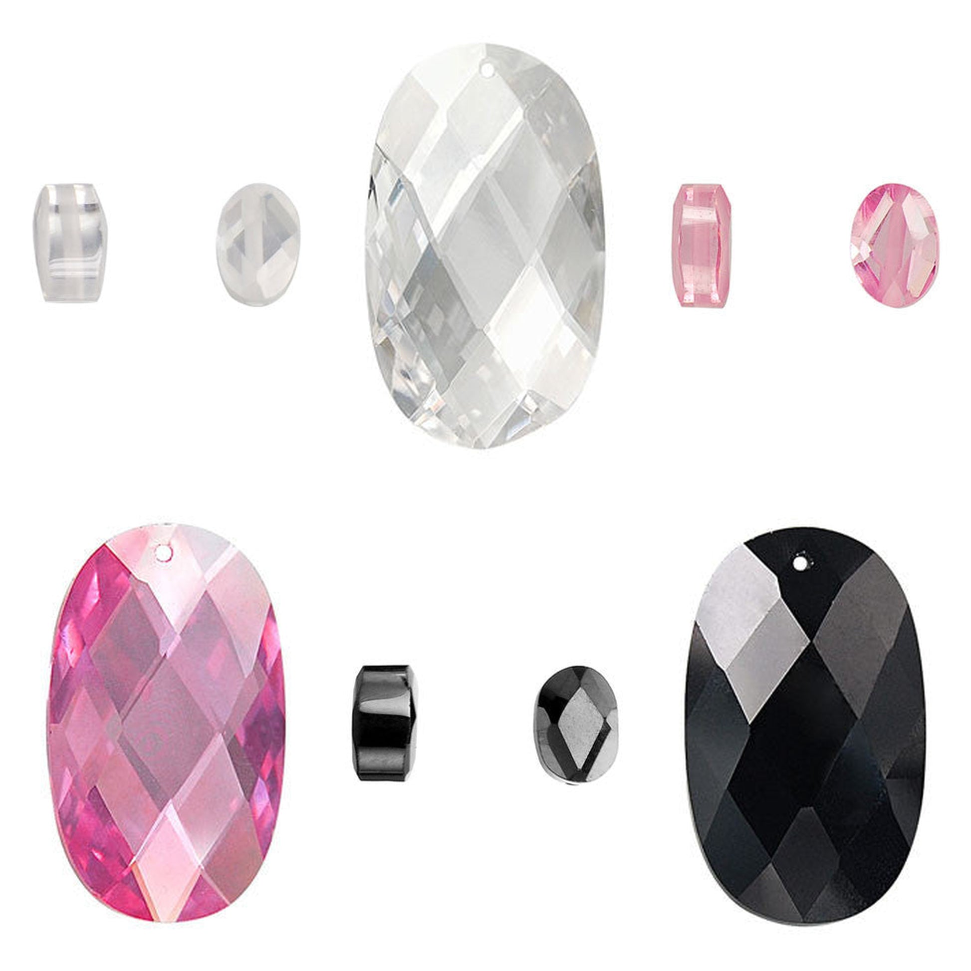 cubic-zirconia-flat-oval-pendants - enlarged variation overview