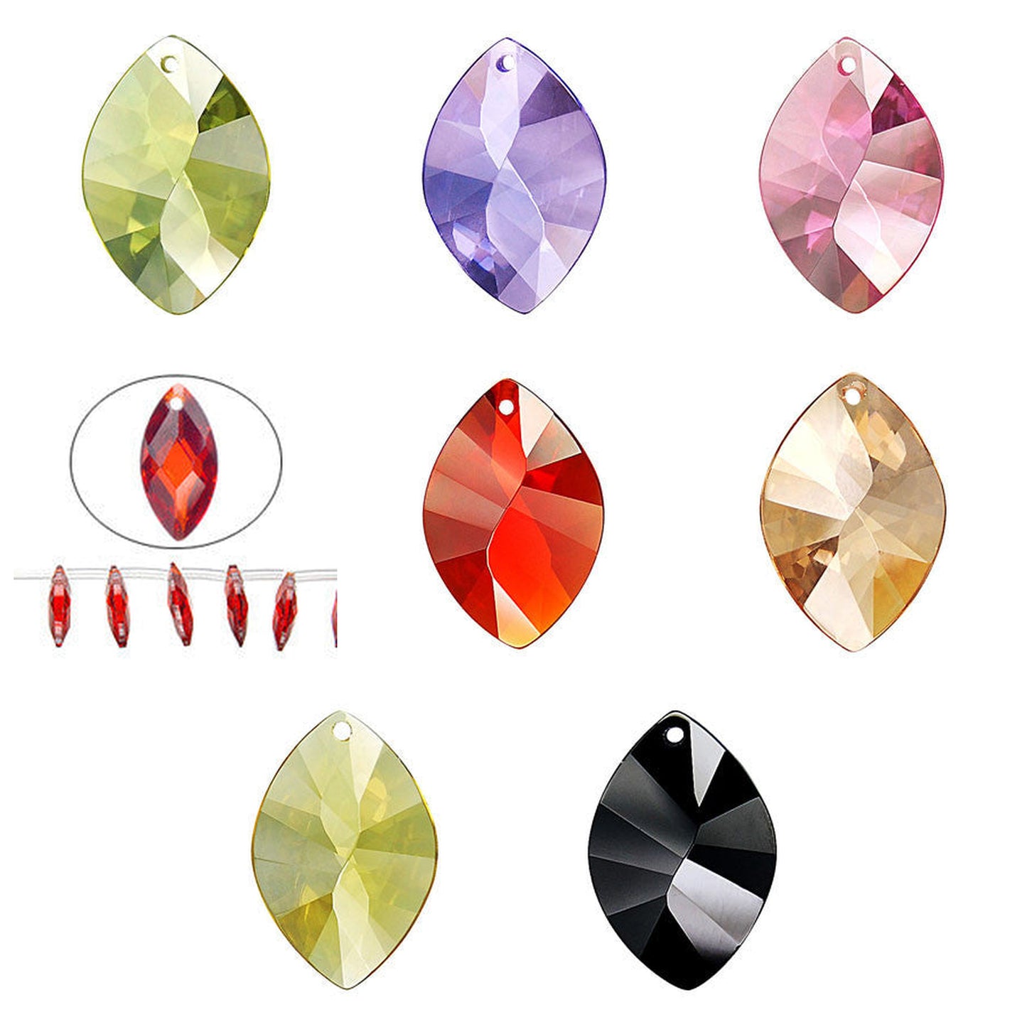 cubic-zirconia-marquise-pendants - enlarged variation overview
