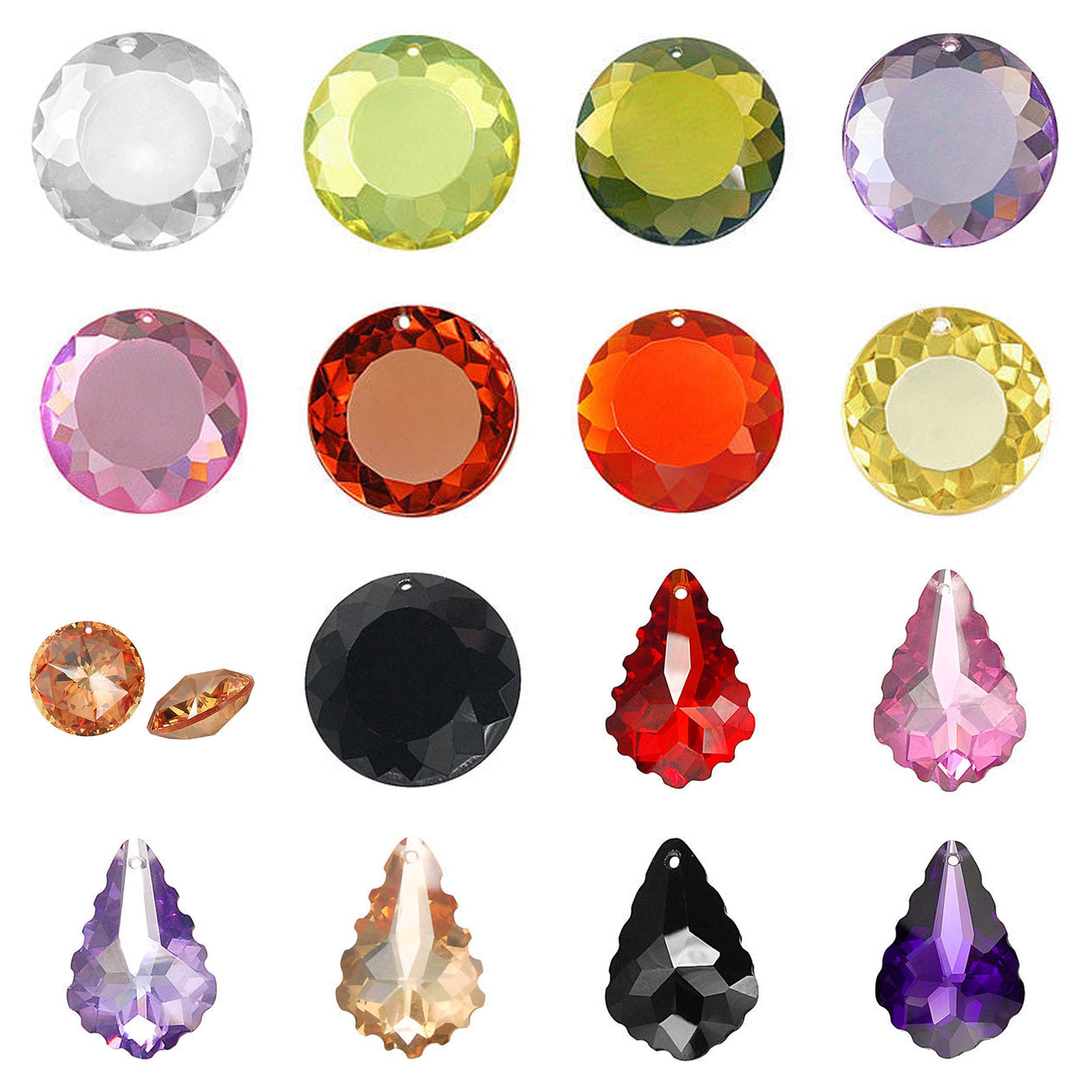 cubic-zirconia-round-and-coin-pendants - enlarged variation overview