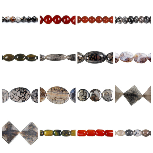 dragon-vein-agate-gemstone-beads - enlarged variation overview
