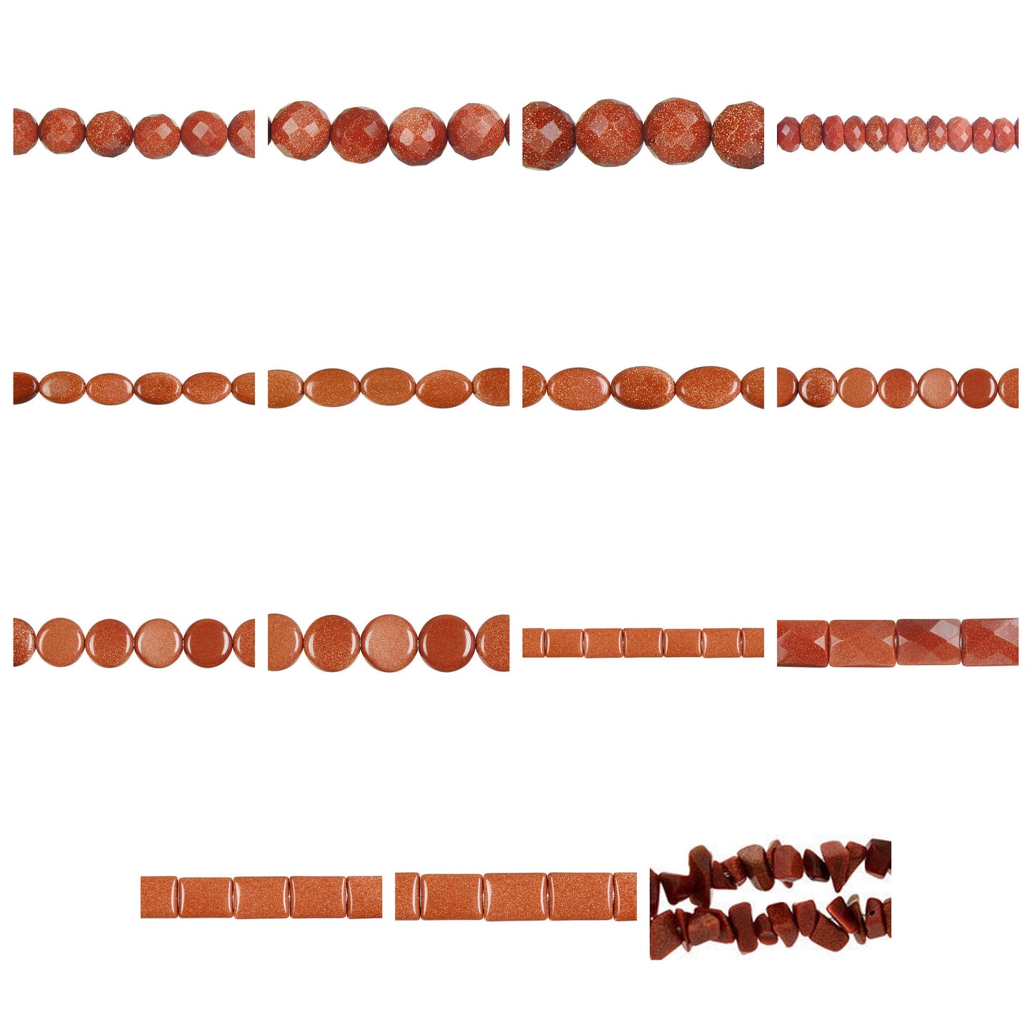 gold-stone-gemstone-beads - enlarged variation overview