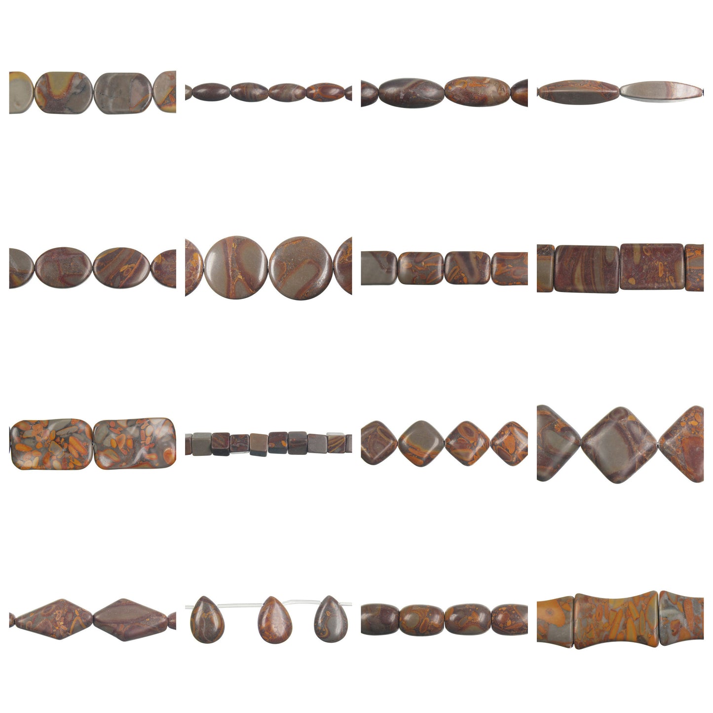 golden-jasper-gemstone-beads - enlarged variation overview