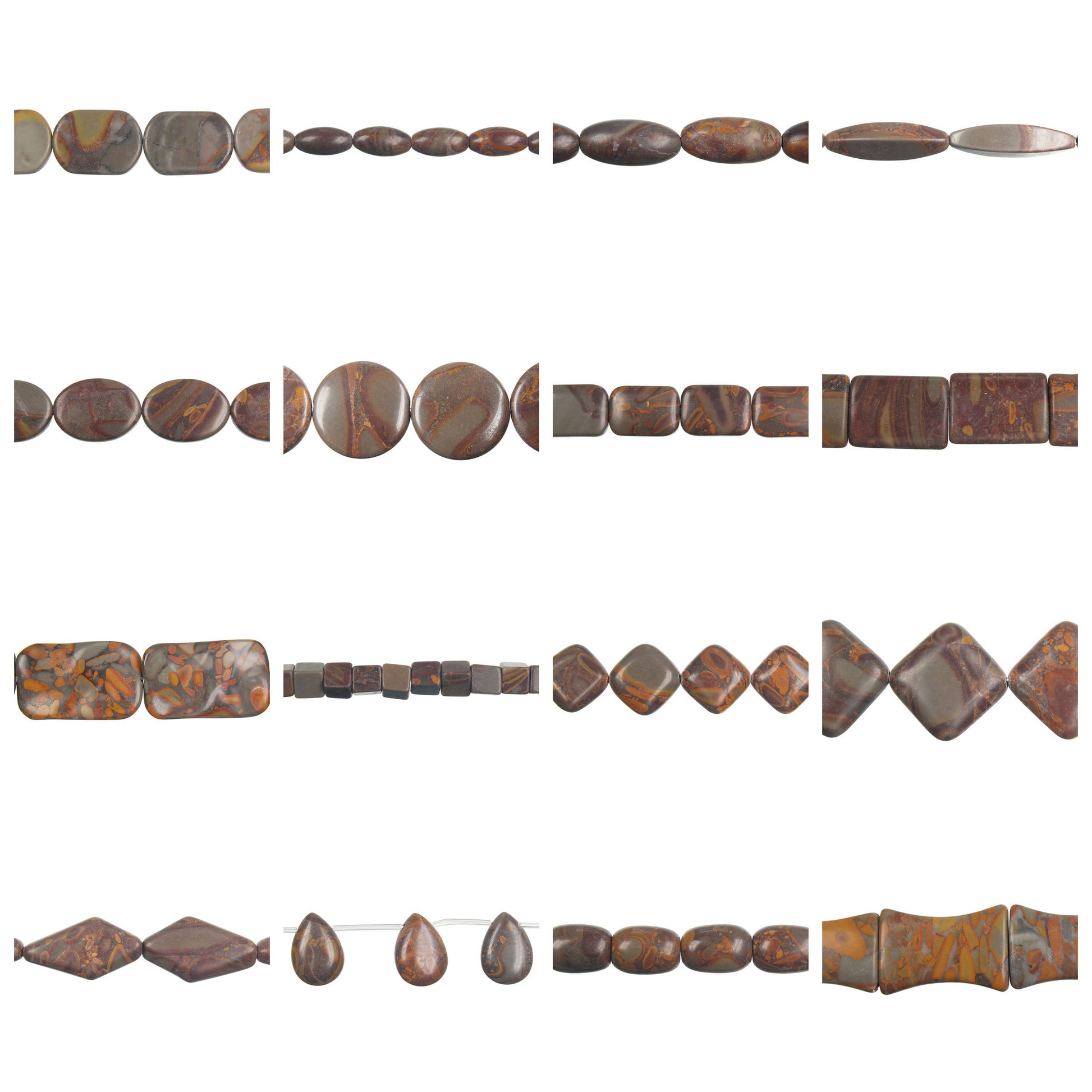 golden-jasper-gemstone-beads - enlarged variation overview