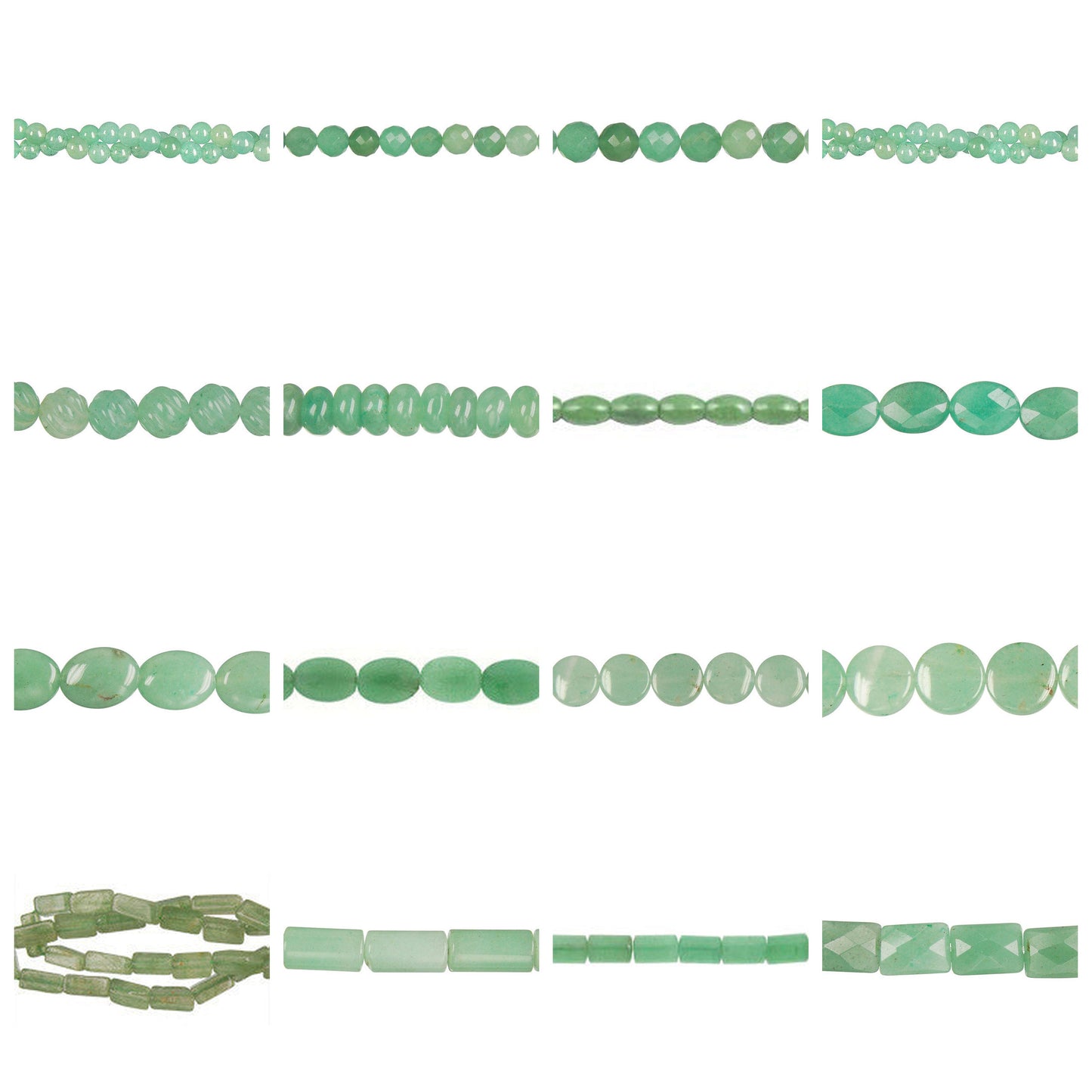 green-aventurine-gemstone-beads - enlarged variation overview