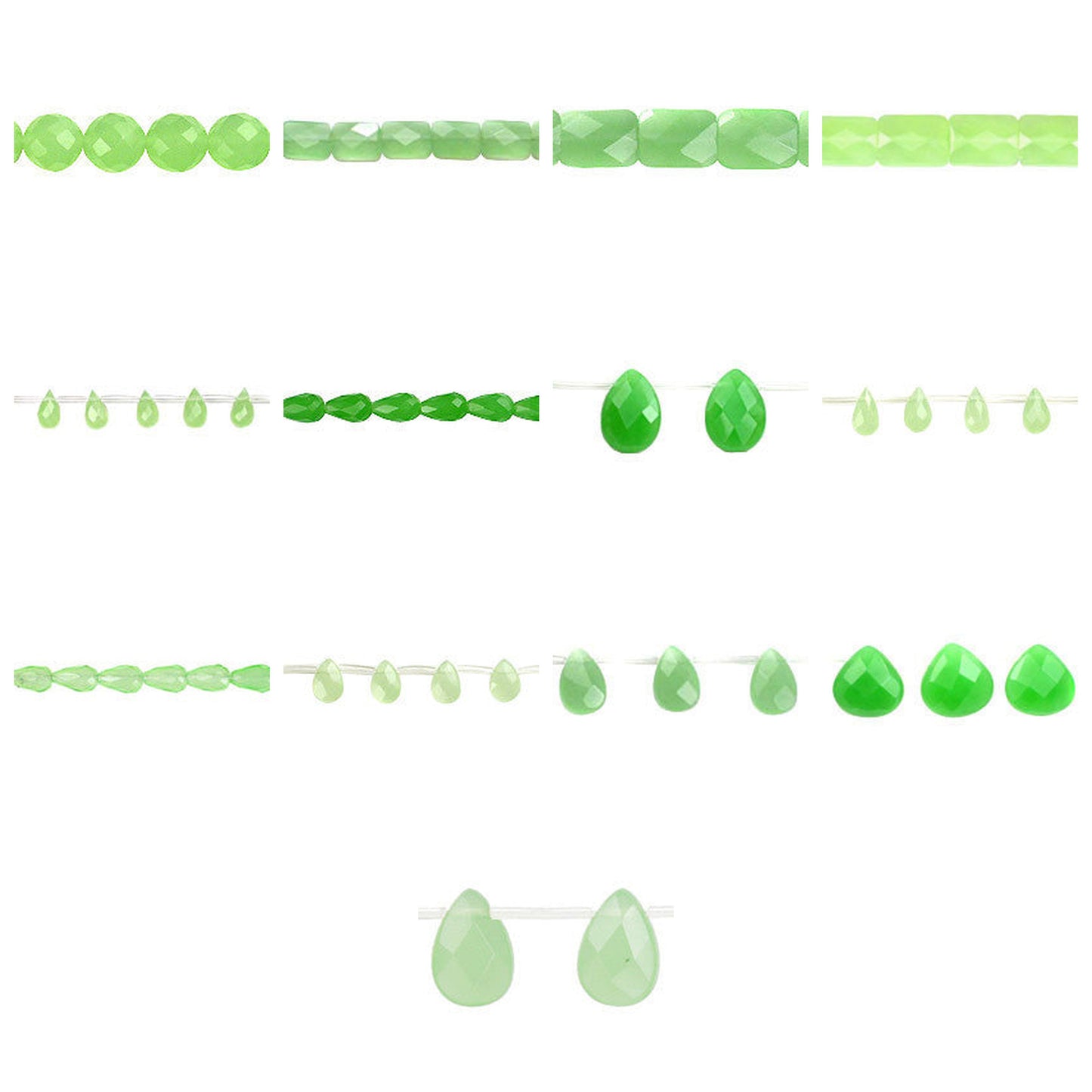 green-jade-quartz-glass-beads - enlarged variation overview