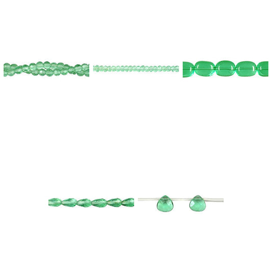 green-quartz-glass-beads - enlarged variation overview
