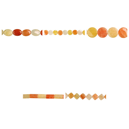 india-red-aventurine-gemstone-beads - enlarged variation overview