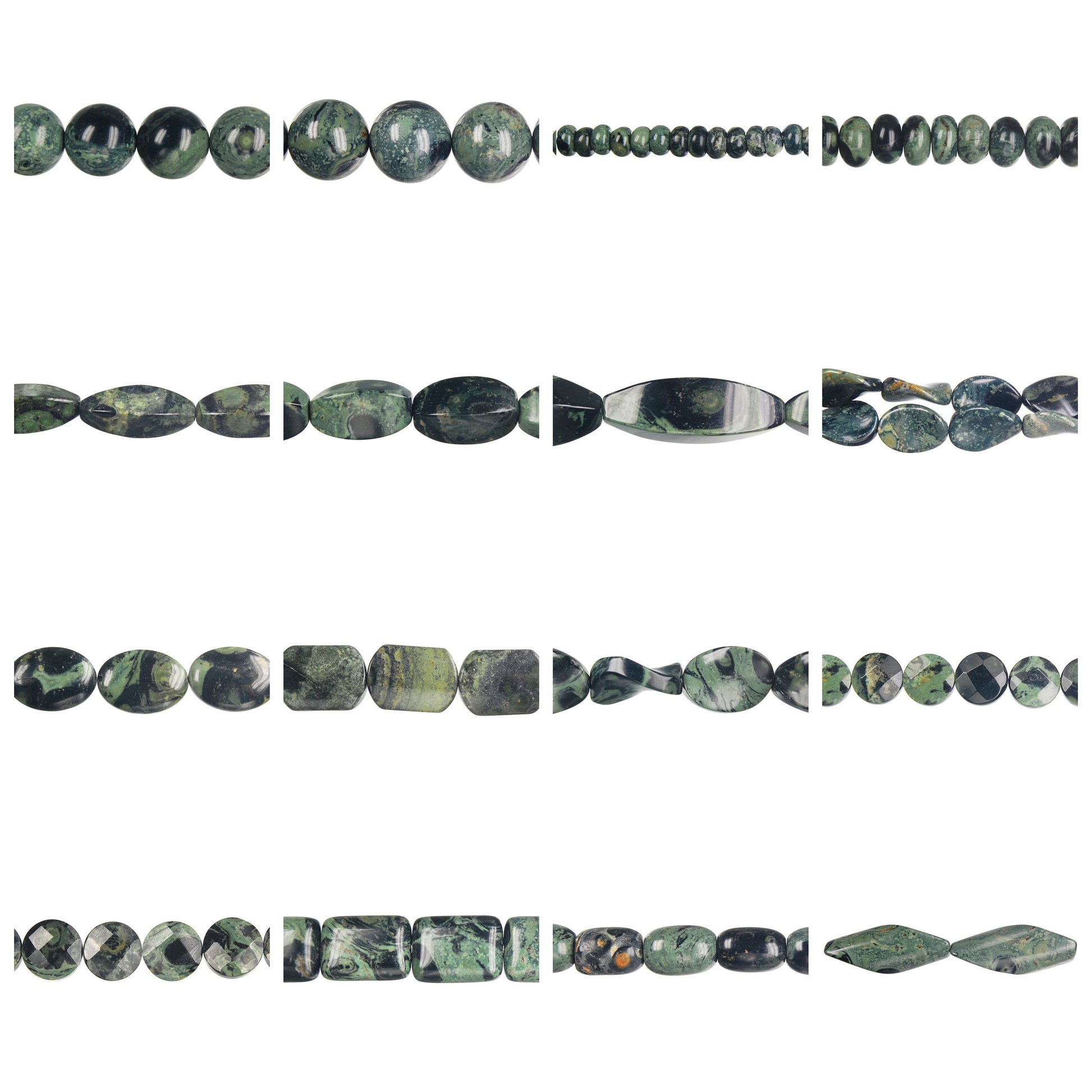 kambaba-jasper-gemstone-beads - enlarged variation overview