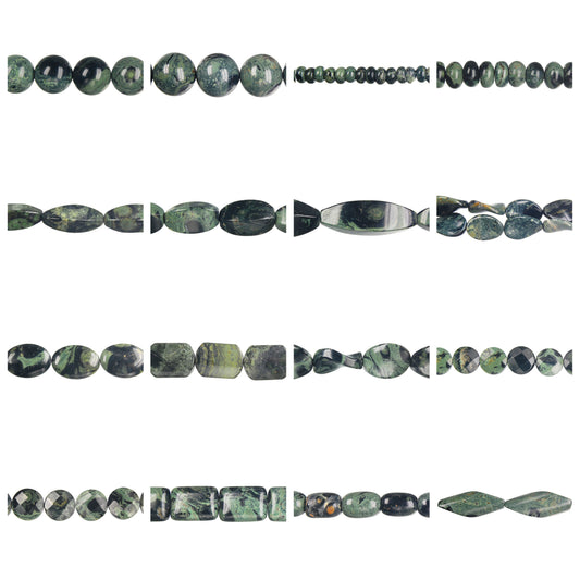 kambaba-jasper-gemstone-beads - enlarged variation overview