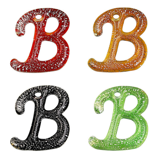 lampwork-art-glass-alphabet-pendants - enlarged variation overview