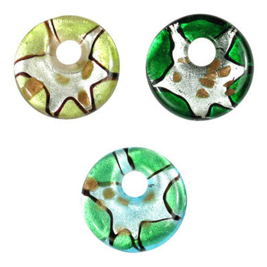 lampwork-art-glass-donut-top-hole-pendants - enlarged variation overview