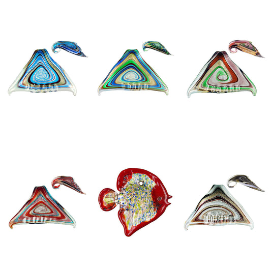lampwork-art-glass-fish-pendants - enlarged variation overview