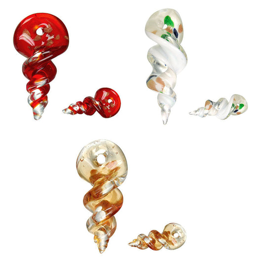 lampwork-art-glass-screw-pendants - enlarged variation overview