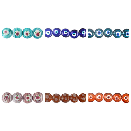 lampwork-glass-button-beads - enlarged variation overview