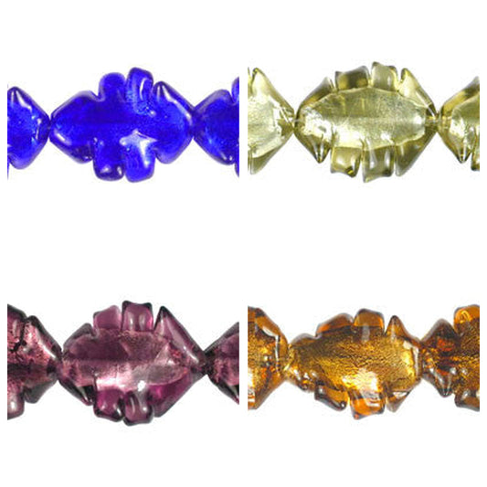 lampwork-glass-leaf-beads - enlarged variation overview