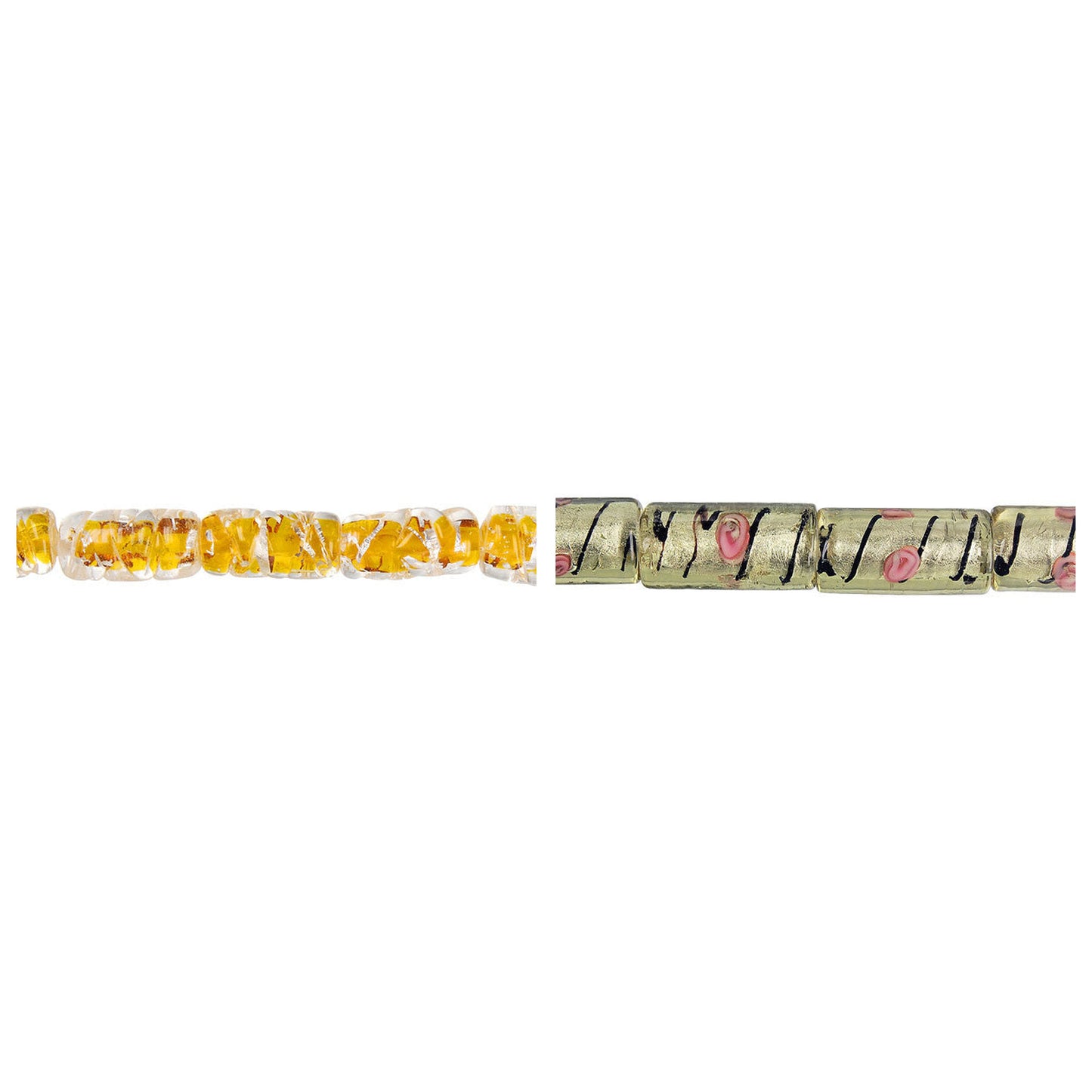 lampwork-glass-tube-beads - enlarged variation overview