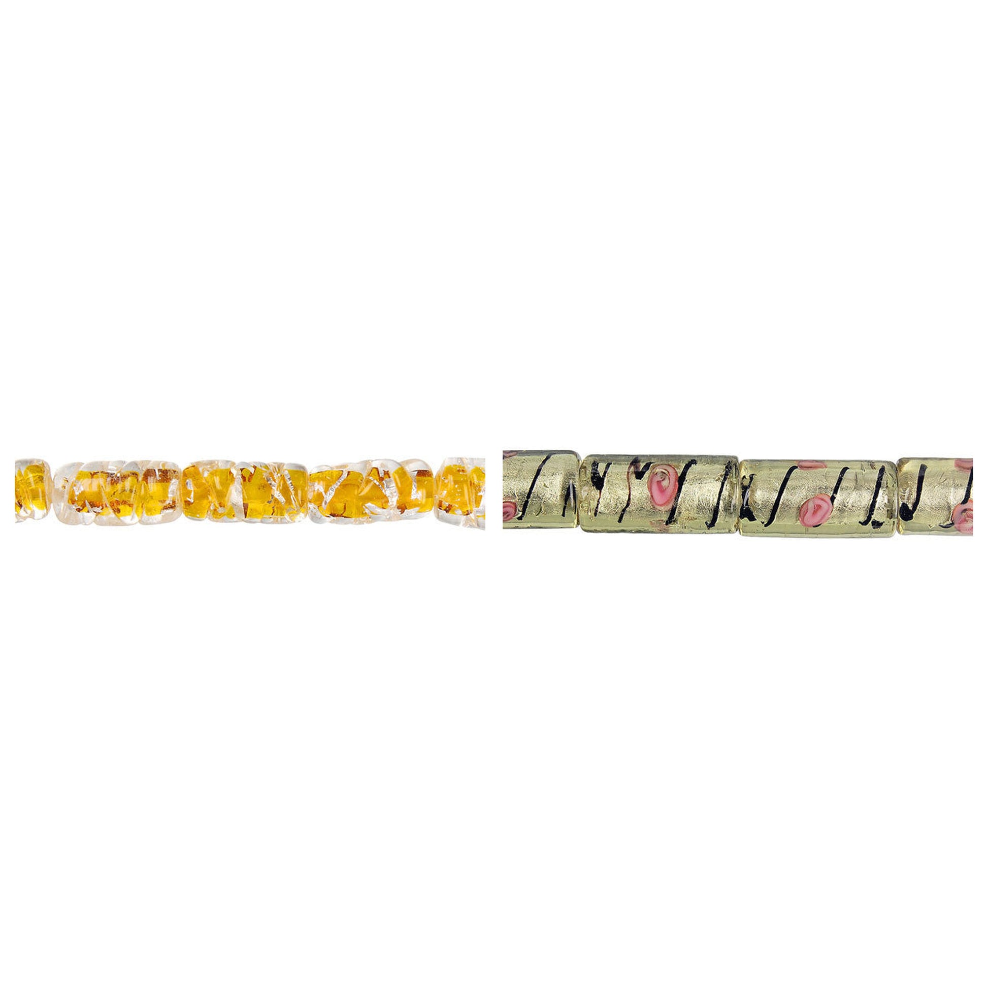 lampwork-glass-tube-beads - enlarged variation overview