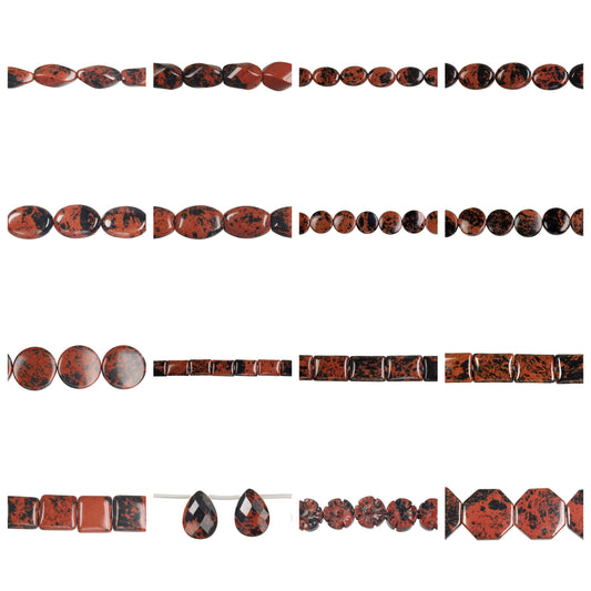 mahogany-obsidian-gemstone-beads - enlarged variation overview